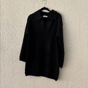 Double Zero Black V-Neck Sweater